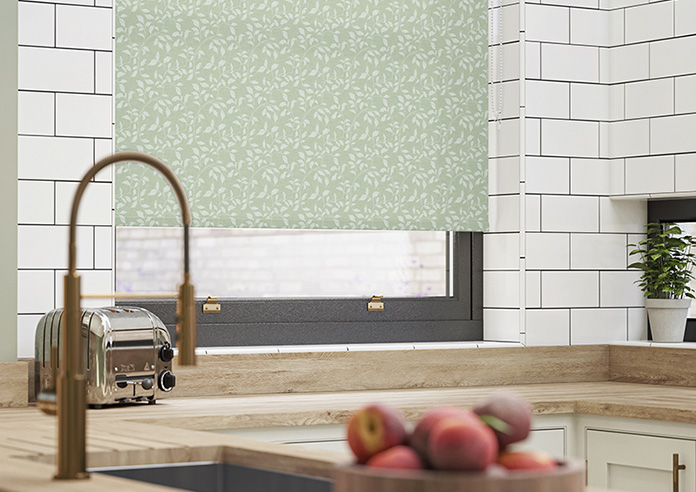 Delicate Foliage, Mint Green - Twist&Fit Roller Blind - Image 5